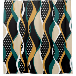 Abstract striped, colourful wavy pattern.