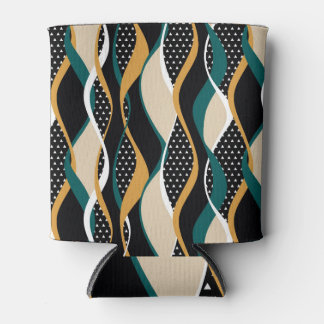 Abstract striped, colourful wavy pattern. can cooler