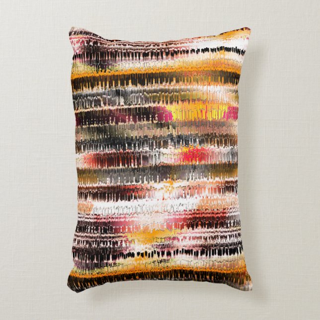 Abstract striped of showy sliced paper accent pillow (Front(Vertical))
