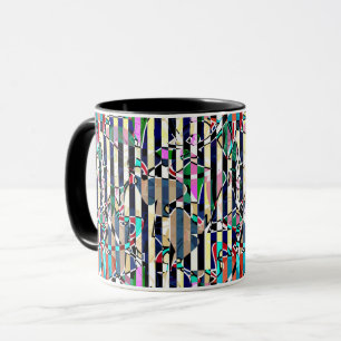 Abstract striped pattern mug