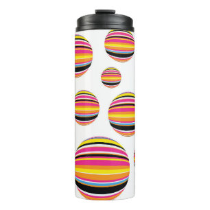 abstract striped raindrops seamless pattern multic thermal tumbler