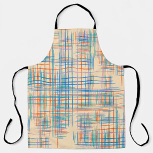 Abstract stripes, colourful ethnic grass mat. apron