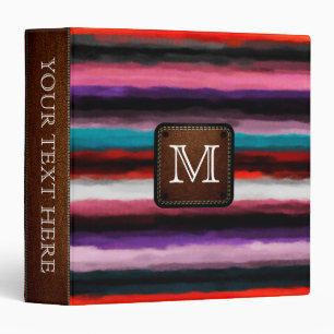 Abstract Stripes Colourful Pastel Pattern #2 Binder