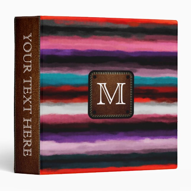 Abstract Stripes Colourful Pastel Pattern #2 Binder (Front/Spine)