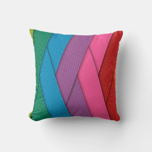 Abstract stripes, colourful, throw pillow