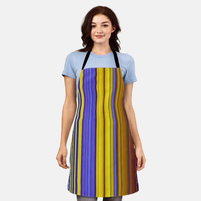Abstract Stripes Design 1 Apron (Worn)