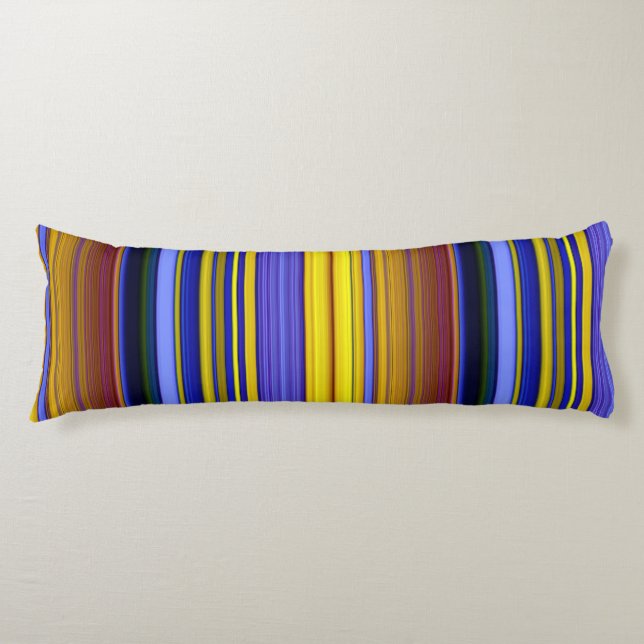 Abstract Stripes Design 1 Body Pillow (Front)