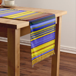 Abstract Stripes Design 1 Short Table Runner