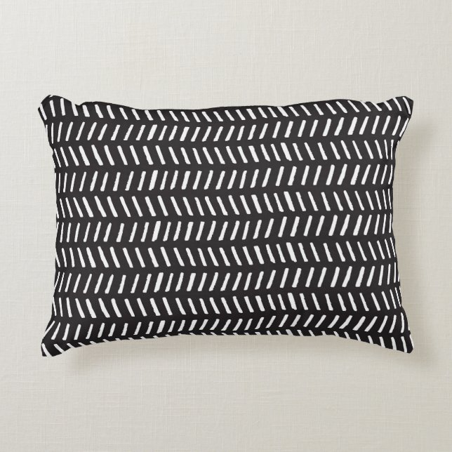 Abstract Stripes Horizontal Vintage Background Accent Pillow (Front)
