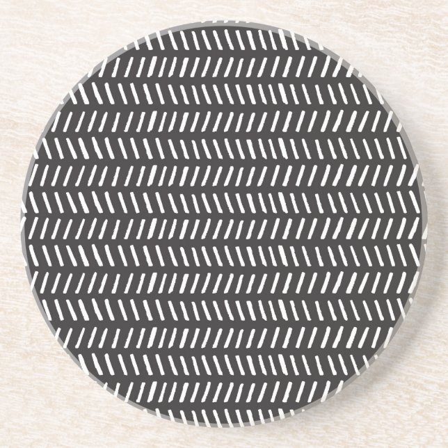 Abstract Stripes Horizontal Vintage Background Coaster (Front)