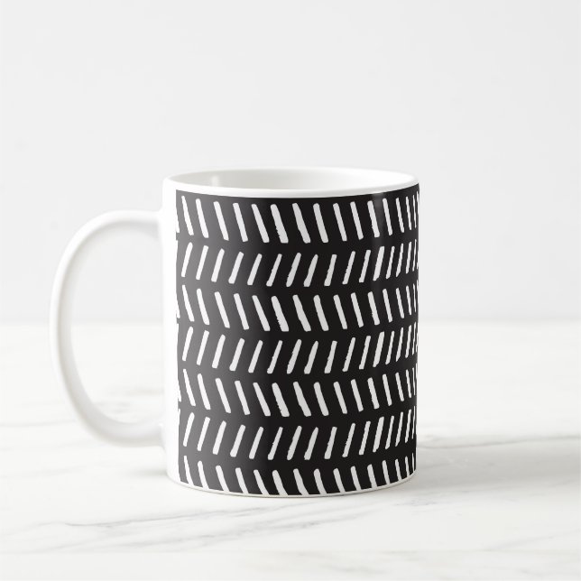 Abstract Stripes Horizontal Vintage Background Coffee Mug (Left)