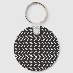Abstract Stripes Horizontal Vintage Background Keychain