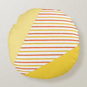 abstract stripes modern art round pillow
