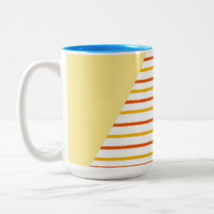 abstract stripes modern art Two-Tone coffee mug