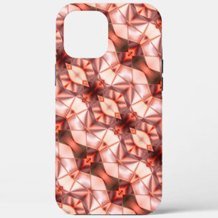 Abstract stripes of silky shapes in pinkish wine iPhone 12 pro max case