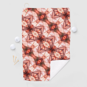 Abstract stripes of silky shapes in pinkish wine golf towel