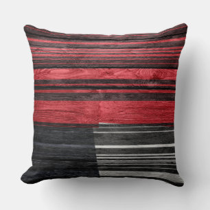 Abstract Stripes Pastel Wood #2 Throw Pillow