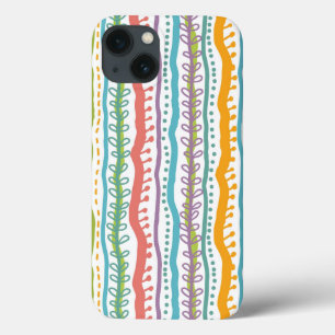 Abstract Stripes Vertical Pattern iPhone 13 Case