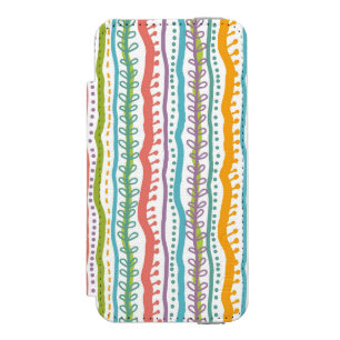Abstract Stripes Vertical Pattern Incipio Watson™ iPhone 5 Wallet Case
