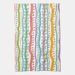 Abstract Stripes Vertical Pattern Kitchen Towel
