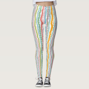 Abstract Stripes Vertical Pattern Leggings