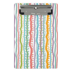 Abstract Stripes Vertical Pattern Mini Clipboard