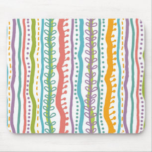 Abstract Stripes Vertical Pattern Mouse Pad
