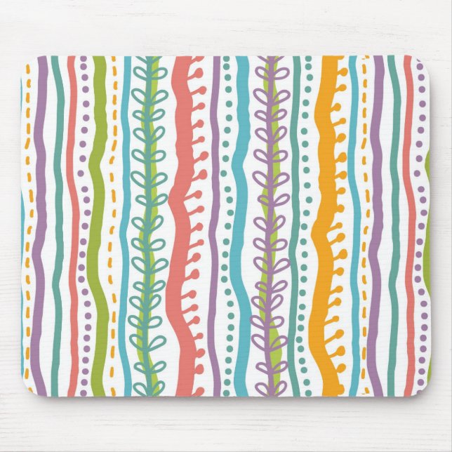 Abstract Stripes Vertical Pattern Mouse Pad (Front)