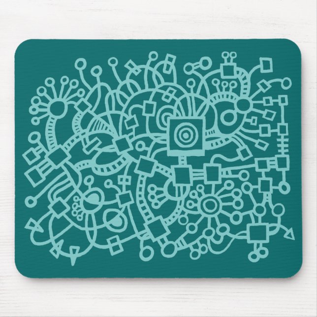 Abstract Structure - Shades of Green Mouse Pad (Front)