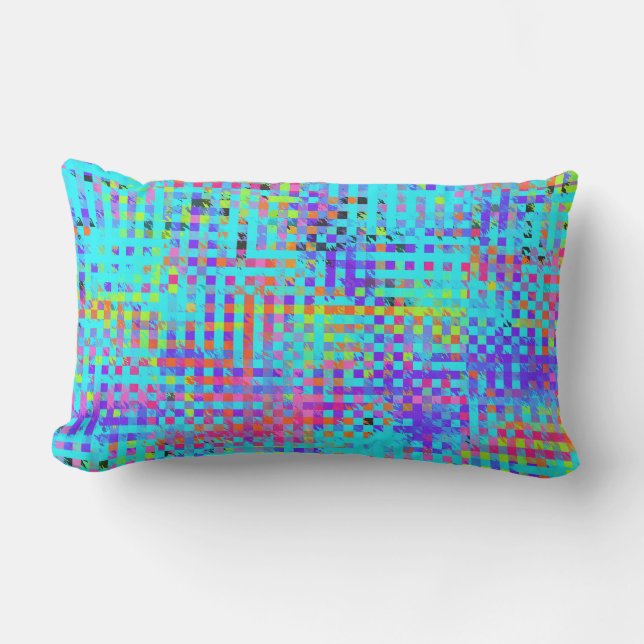 Abstract Structured Chaos Lumbar Pillow (Front)