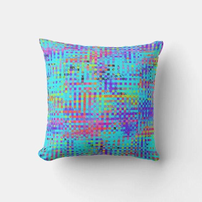 Abstract Structured Chaos Outdoor Pillow (Front)