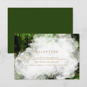 Abstract Stunning Emerald Crystal Agate  Invitation