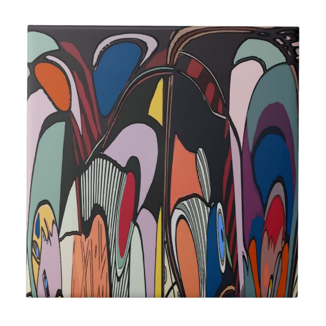 Abstract Style Spanish Tile (Front)