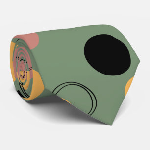 Abstract stylish design green pattern men tie