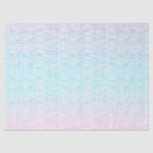 Abstract Stylized Beach Waves Modern pattern Tissue Paper