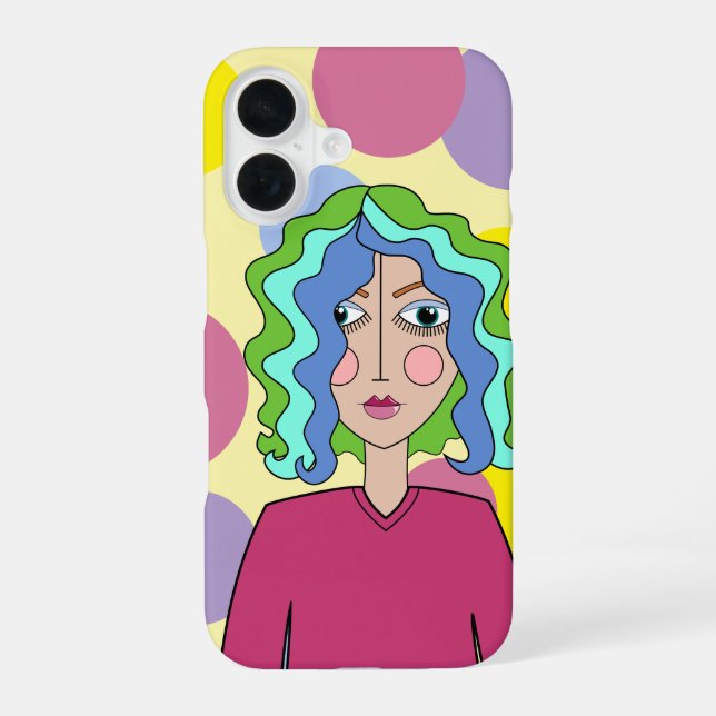 Abstract stylized face iPhone / iPad case (Back)