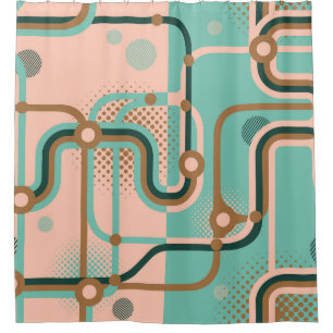 Abstract subway map, dual patterns.