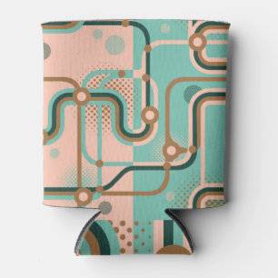 Abstract subway map, dual patterns. can cooler