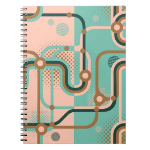 Abstract subway map, dual patterns. notebook