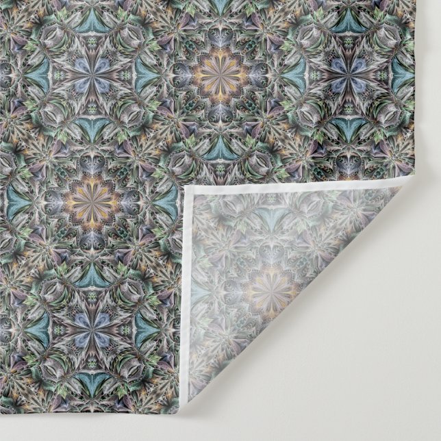 Abstract Succulent Garden Rosette Trellis Pattern Tapestry (Detail)