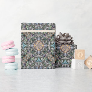 Abstract Succulent Garden Rosette Trellis Pattern Wrapping Paper