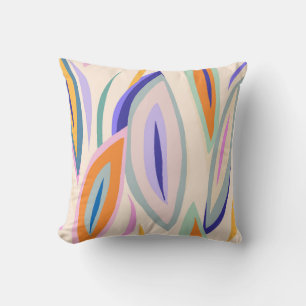 Abstract summer artistic illustration pattern. Cre Throw Pillow
