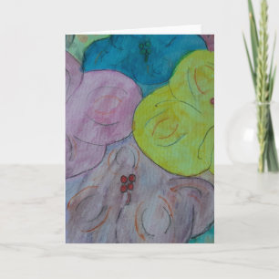 Abstract Summer Floral Greeting Card