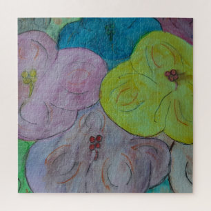 Abstract Summer Floral Jigsaw Puzzle