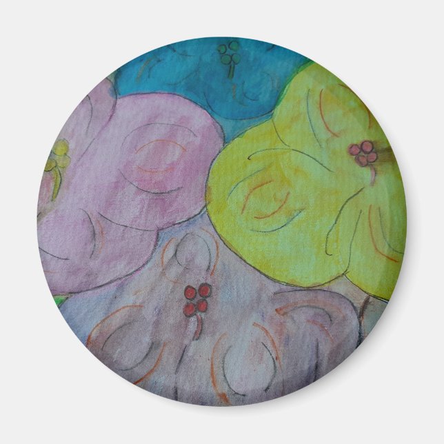 Abstract Summer Floral Magnet (Front)