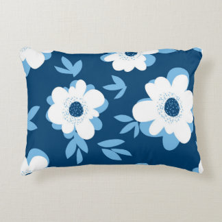 Abstract summer floral seamless pattern accent pillow