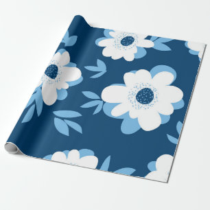 Abstract summer floral seamless pattern wrapping paper