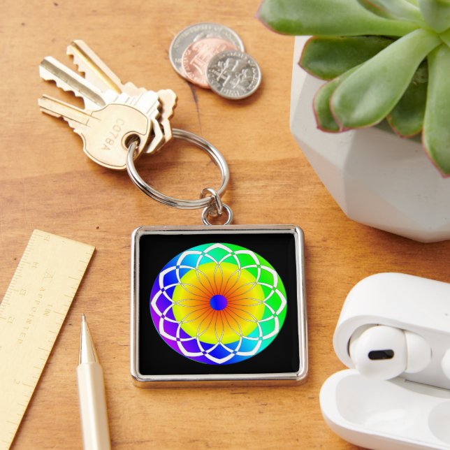 Abstract Summer Flower Keychain (Desk)