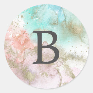 Abstract Summer Monogram Wedding Envelope Seals