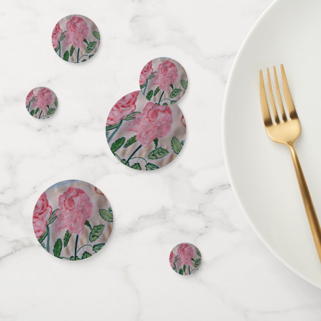 Abstract Summer Roses Confetti (Group)